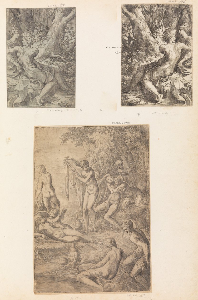 Nymphs Bathing, possibly ca. 1545-50 by Andrea Schiavone