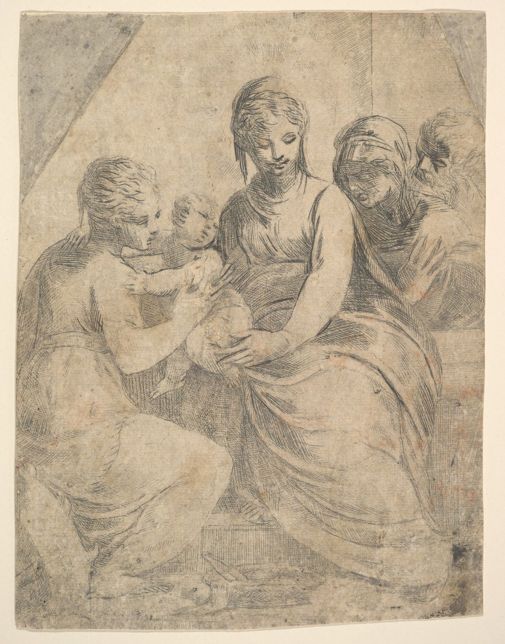 The Virgin and Child Accompanied by Saints by Andrea Schiavone
