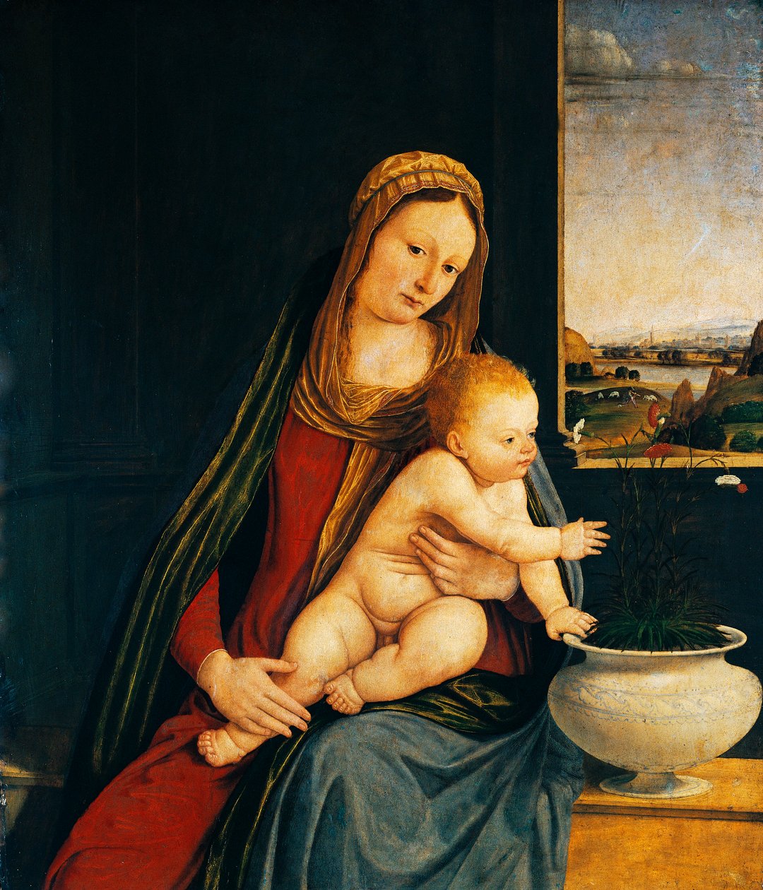 Madonna and Child or Madonna of the Carnations by Andrea Solario