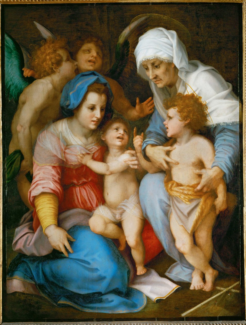 The Holy Family: Saint Mary, Jesus, Saint John the Baptist, and His Mother Saint Elizabeth by Andrea del Sarto