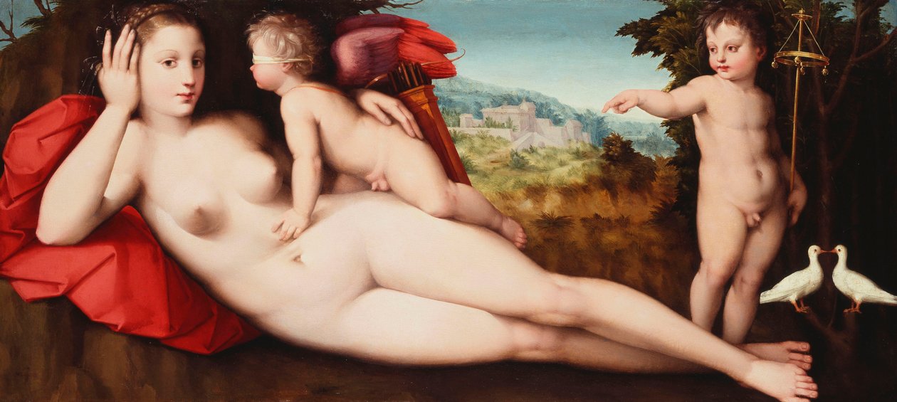 Venus with Sacred and Profane Love by Andrea di Alessandro Bresciano
