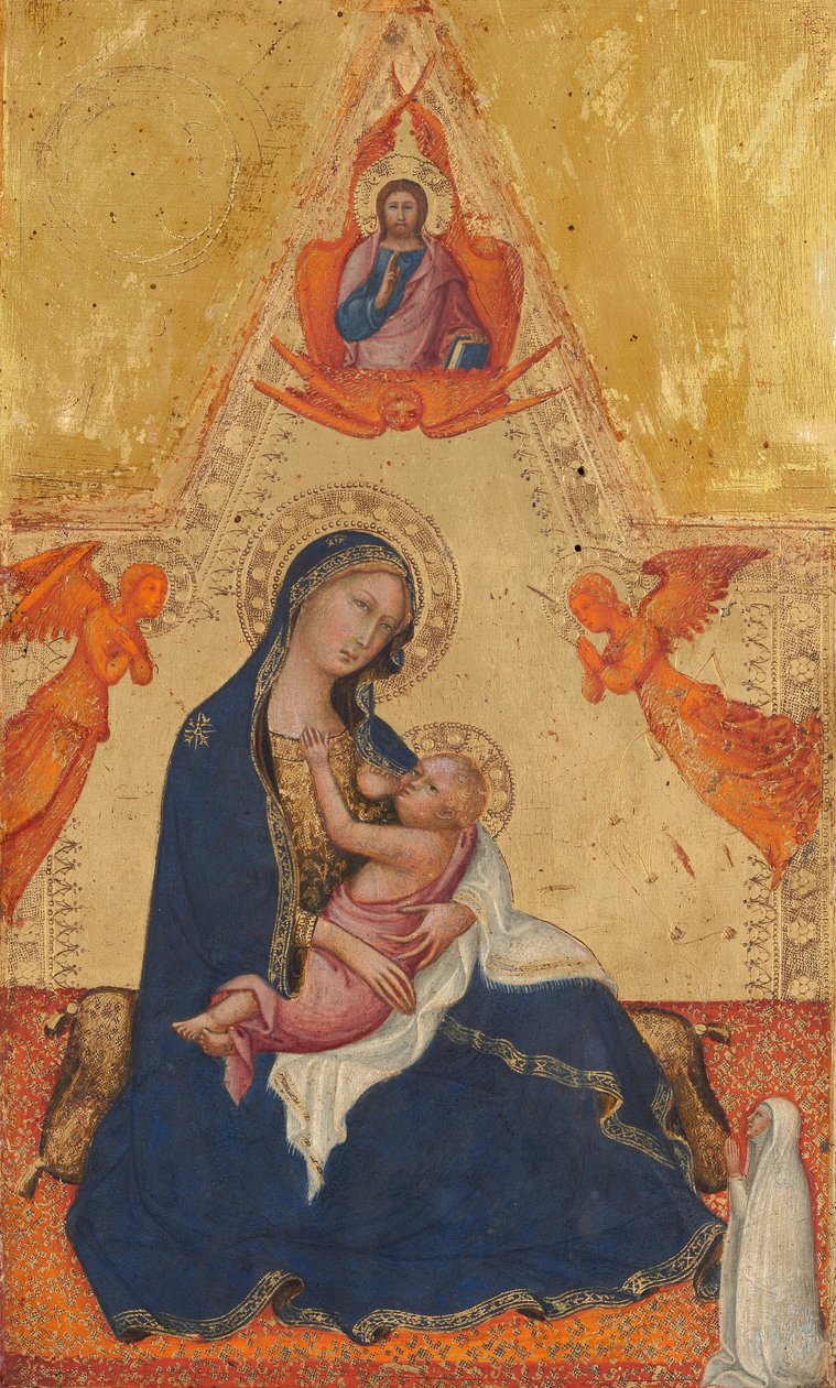 Madonna of Humility, The Blessing Christ, Two Angels, and a Donor by Andrea di Bartolo