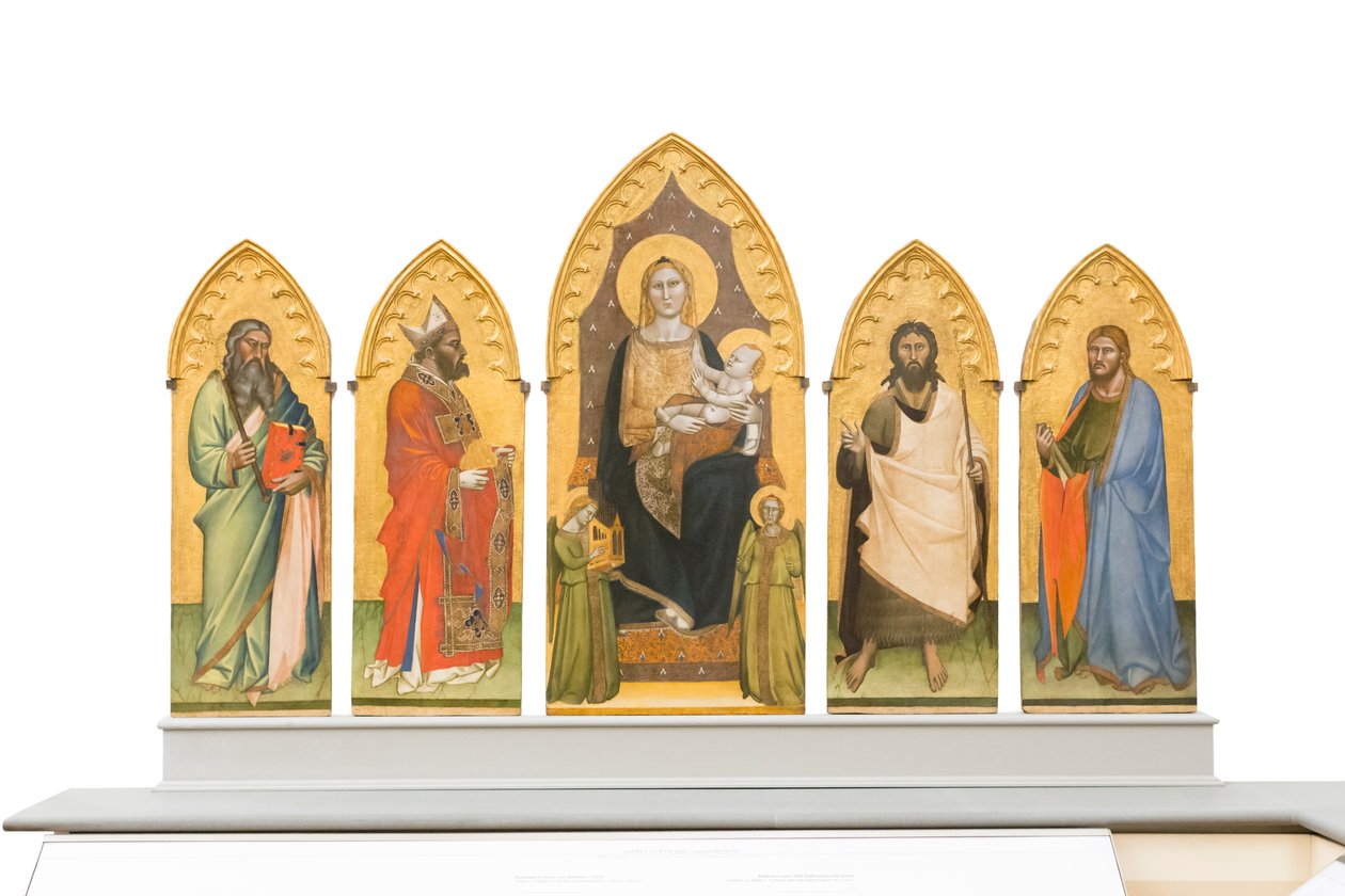 Madonna and Child Enthroned with Saints by Andrea di Cione Orcagna