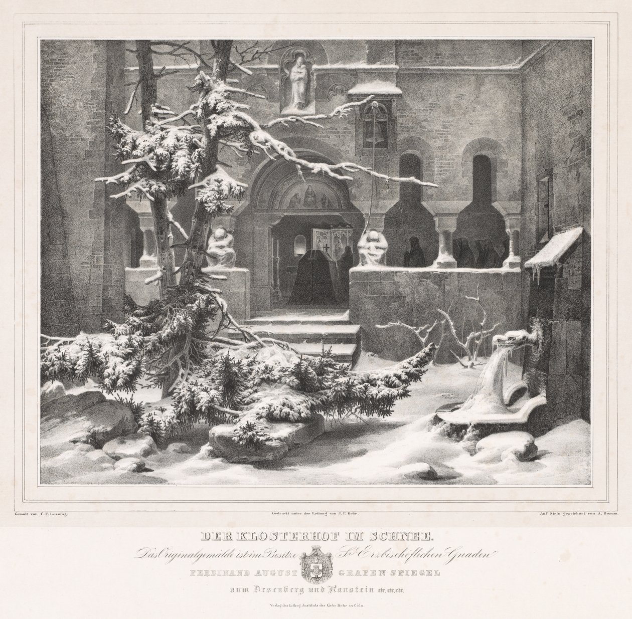 Churchyard with Snow by Andreas Borum