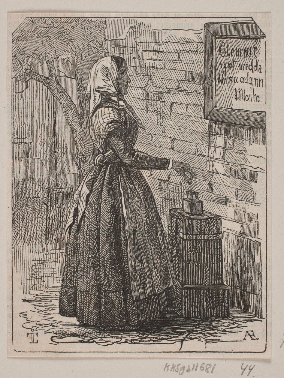 Give Willingly! A Girl by a Poor Box by Andreas Flinch