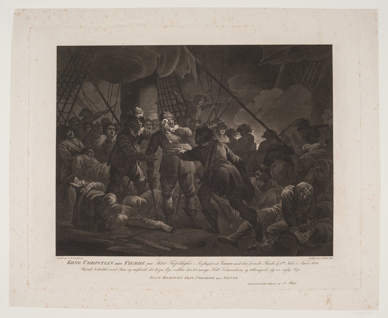 King Christian IV on the Ship Trefoldigheden in the Battle of Femern by Andreas Flint