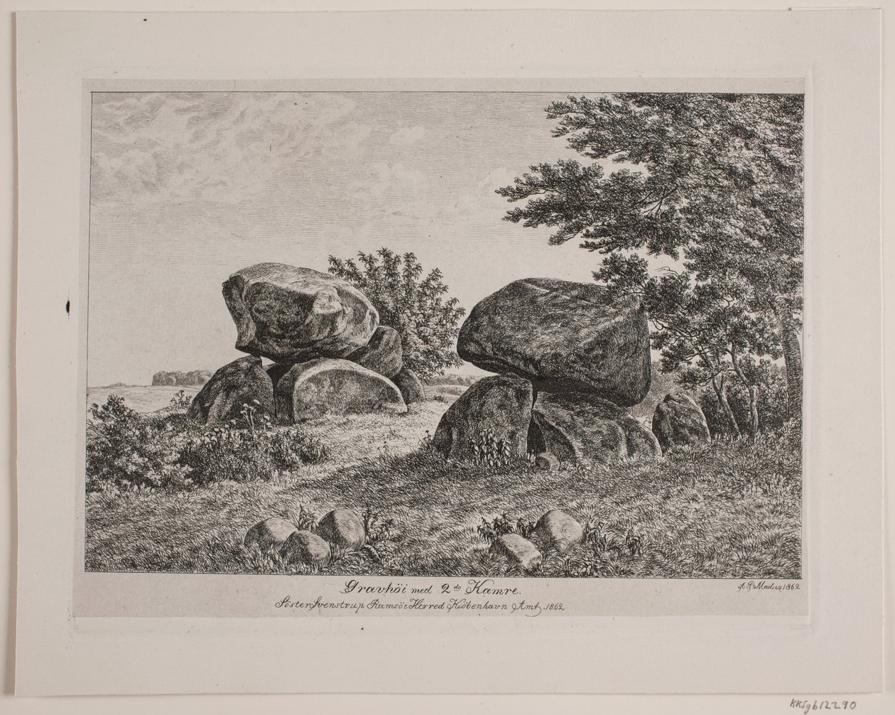 Grave Mound at Søster Svenstrup by Andreas Peter Madsen