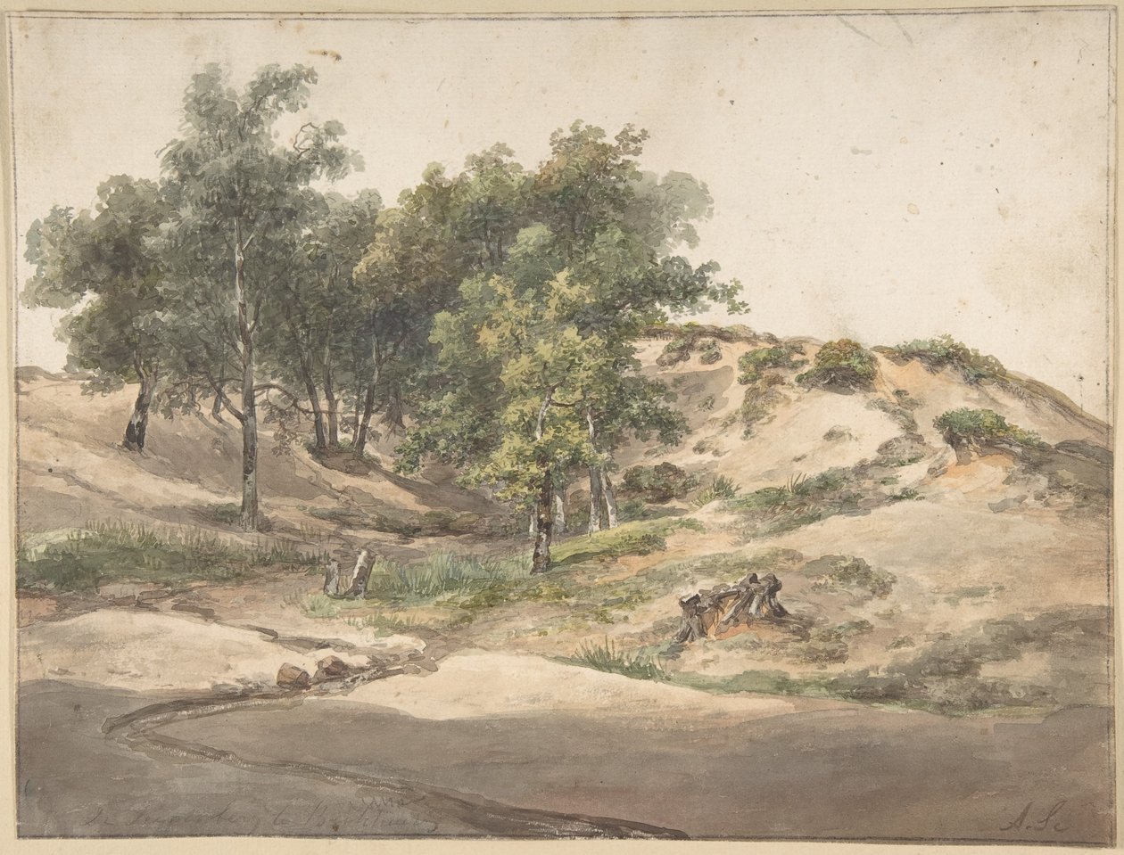 A Wooded Landscape Near Beekhuizen by Andreas Schelfhout