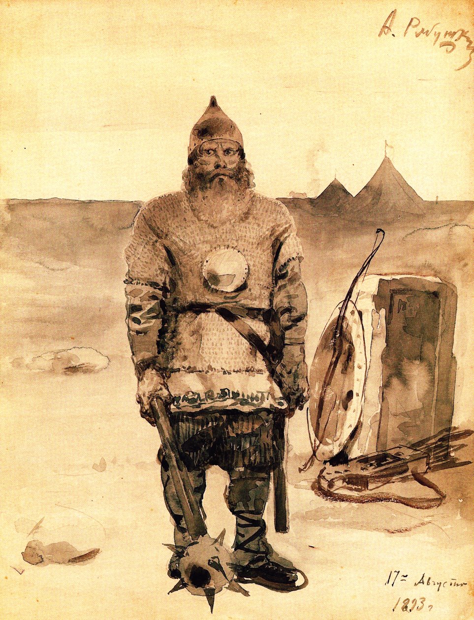 Ilya Muromets, 1893 by Andrei Petrovich Ryabushkin