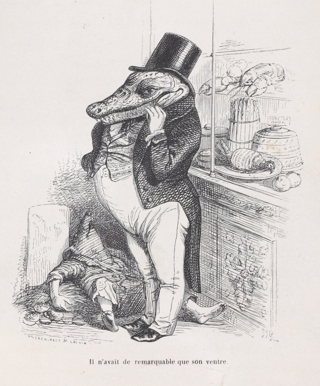 Only His Belly Was Remarkable from Scenes from the Private and Public Life of Anima by Andrew Best Leloir