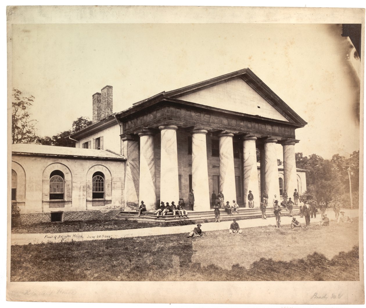 Front of Arlington House, 28 June 1864 by Andrew Joseph Russell