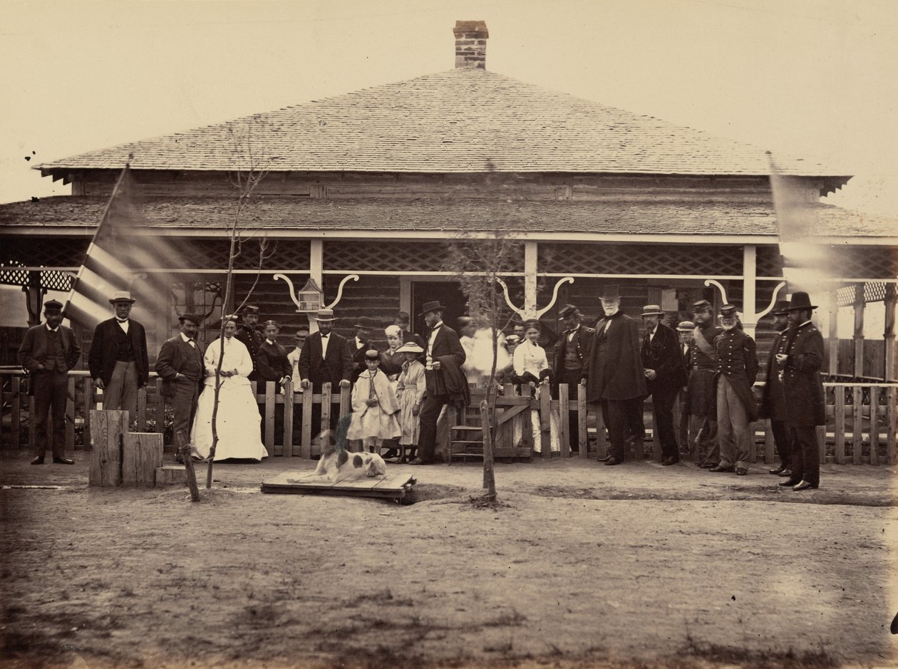 Plate 11. General Grant and Party at Fort Sanders, 1869 by Andrew Joseph Russell