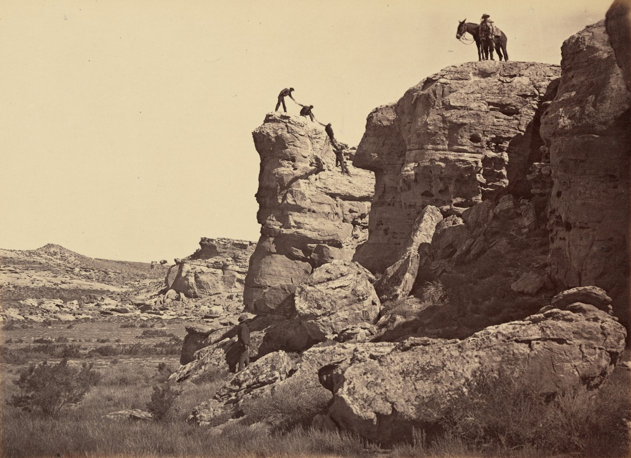 Plate 21. High Bluff, Black Buttes, 1869 by Andrew Joseph Russell