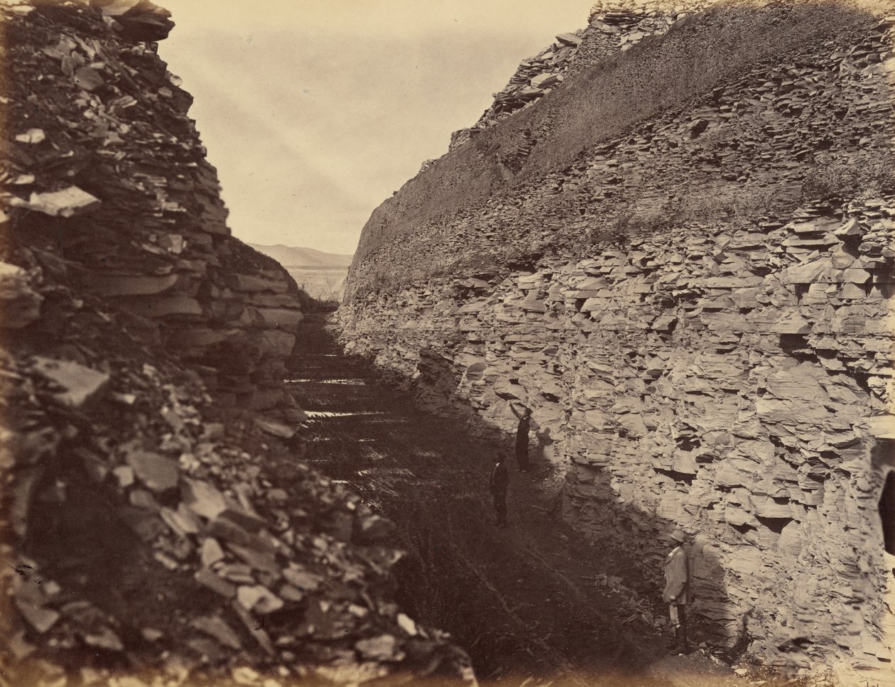 Burning Rock Cut, 1869 by Andrew Joseph Russell