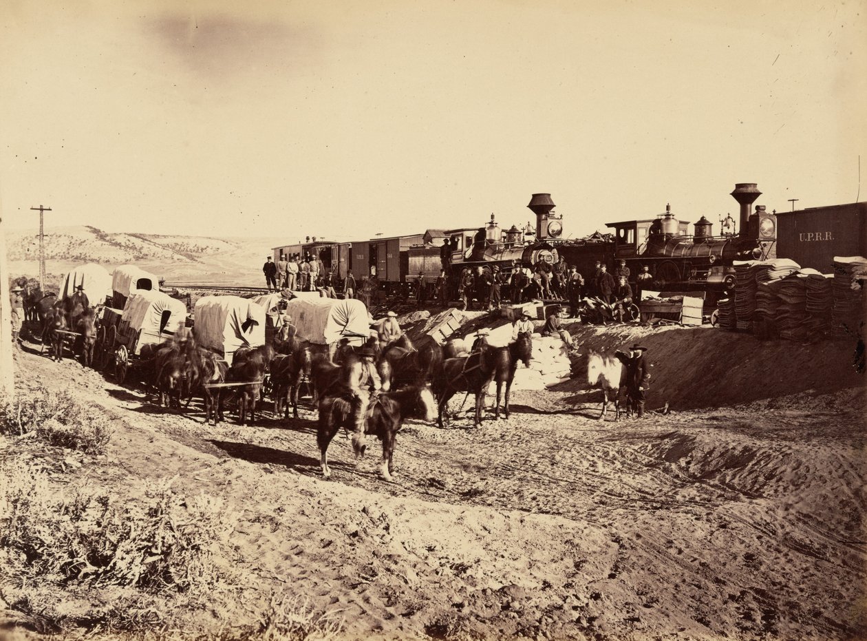 Plate 27. Supply Trains, 1869 by Andrew Joseph Russell