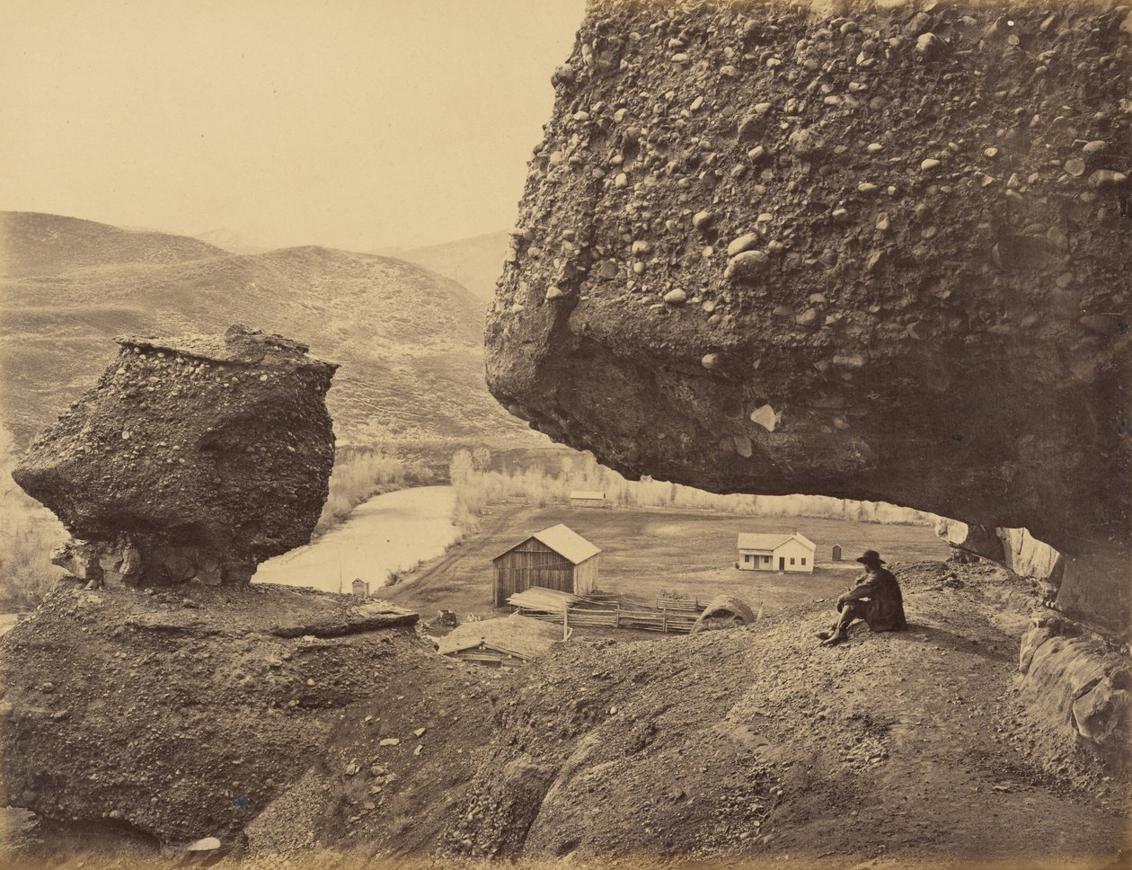 Hanging Rock, Foot of Echo Canon, 1869 by Andrew Joseph Russell