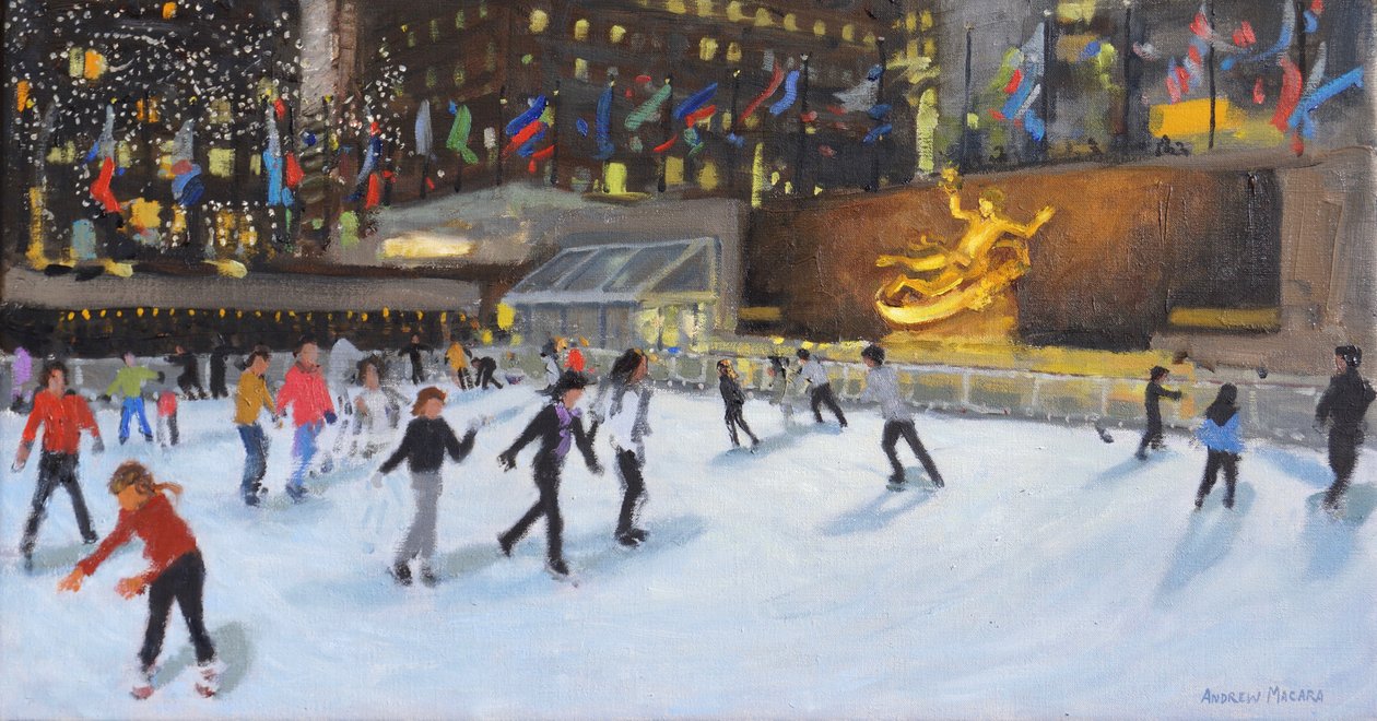 Evening, Rockefeller Ice Rink, New York by Andrew Macara
