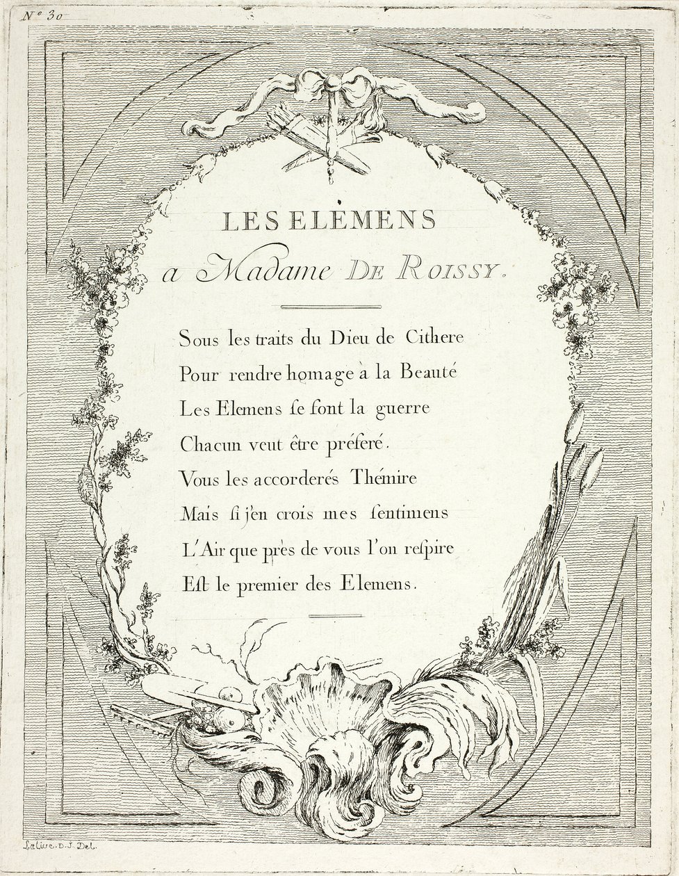 Frontispiece, from Elements by Ange Laurent de Lalive de Jully