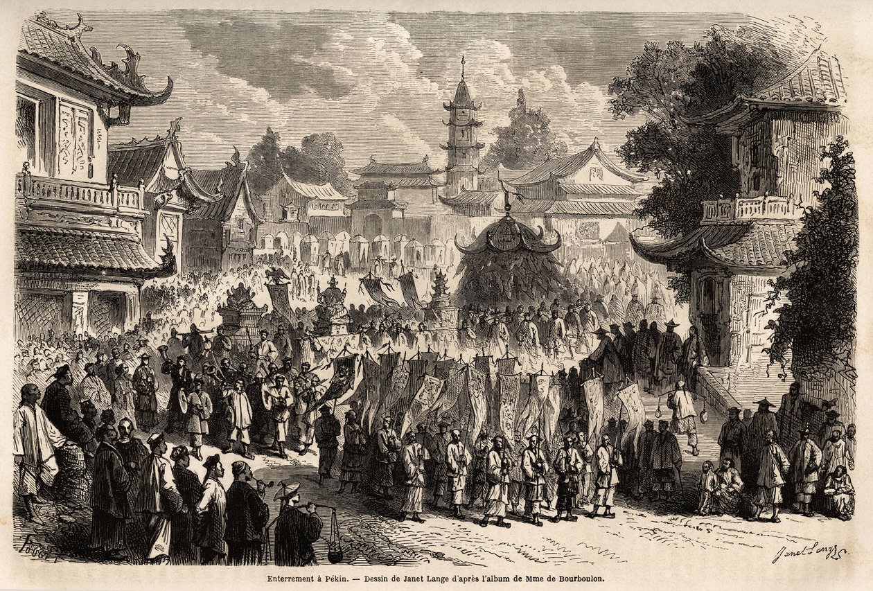 A funeral in Pekin by Ange Louis Janet