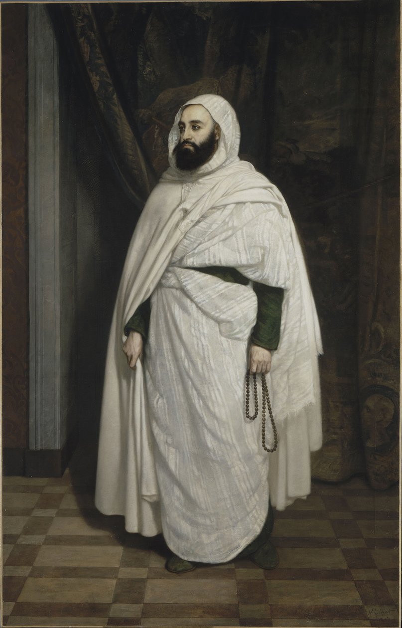 Portrait of Abdelkader ibn Muhieddine 1808-1883, 1853 by Ange Tissier