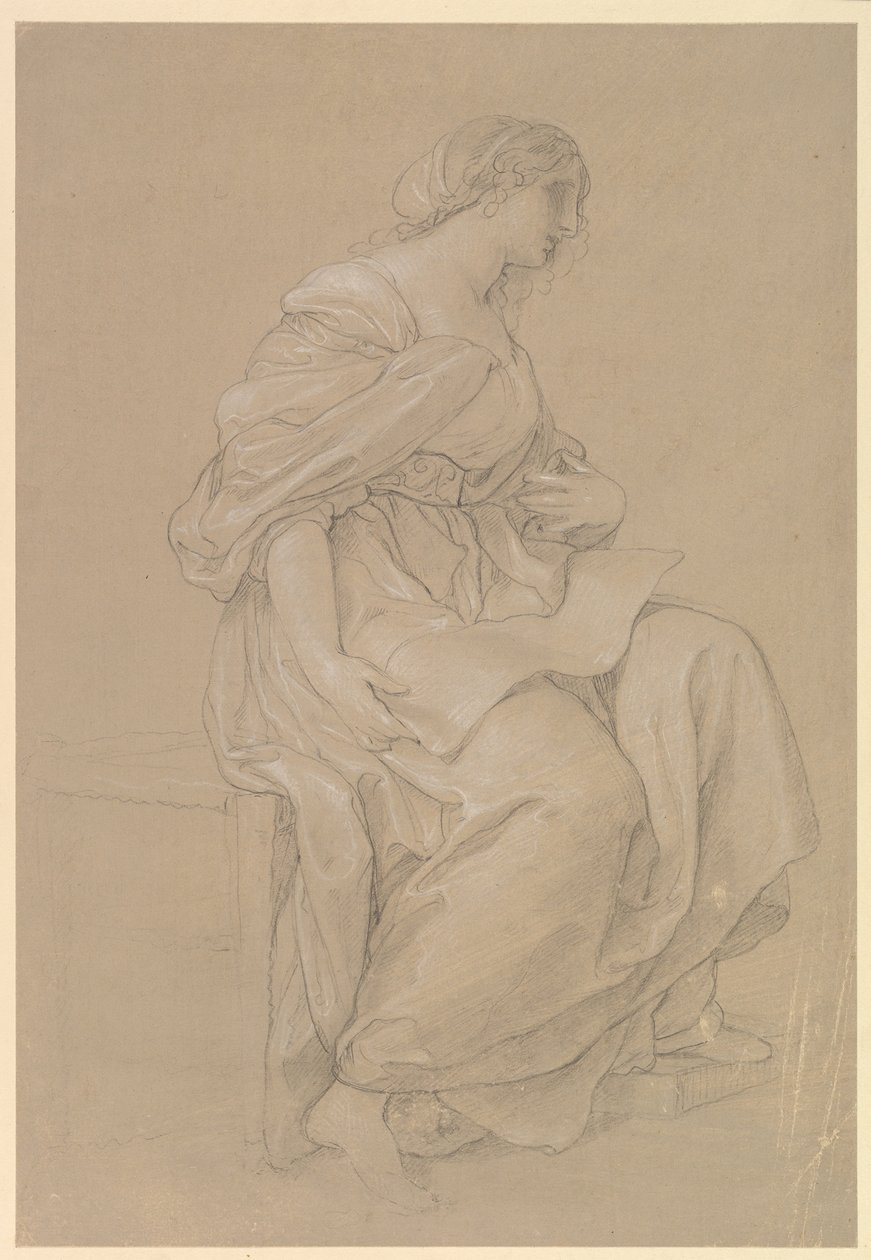Study of a Seated Woman by Angelica Kauffmann