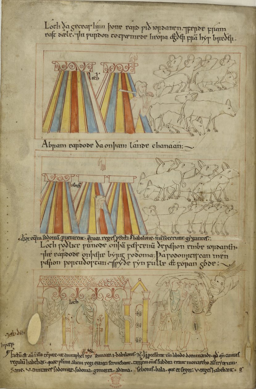 Lot and Abraham by Anglo Saxon