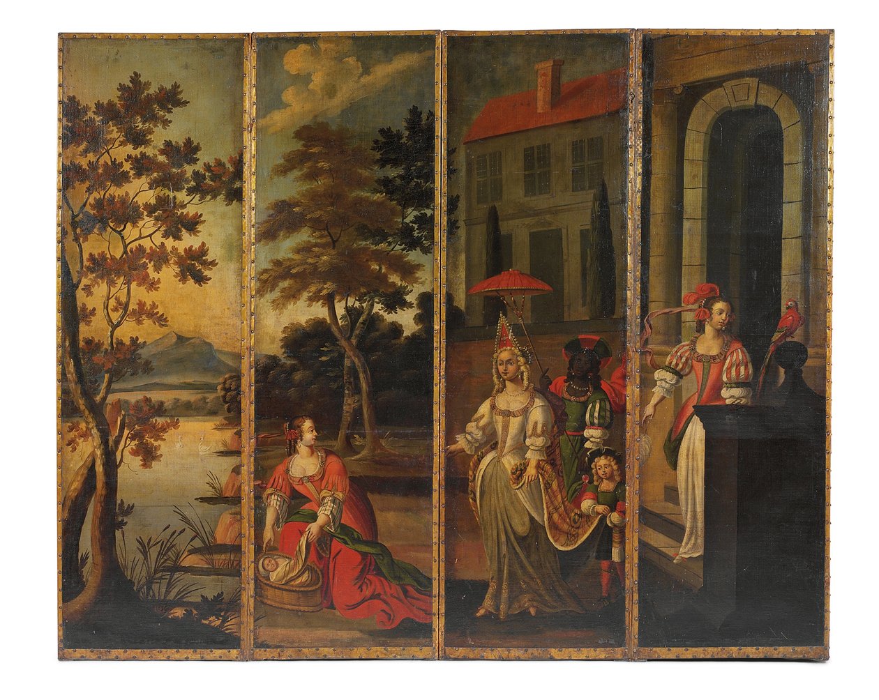 Four-Fold Double-Sided Screen by Anglo Flemish School