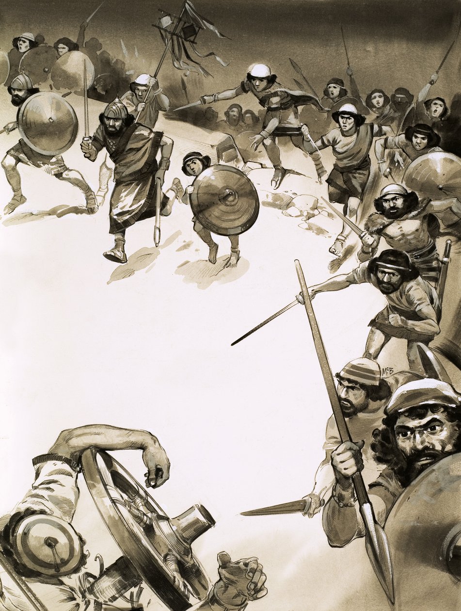 Ancient Britons Attacking Romans (?) by Angus McBride