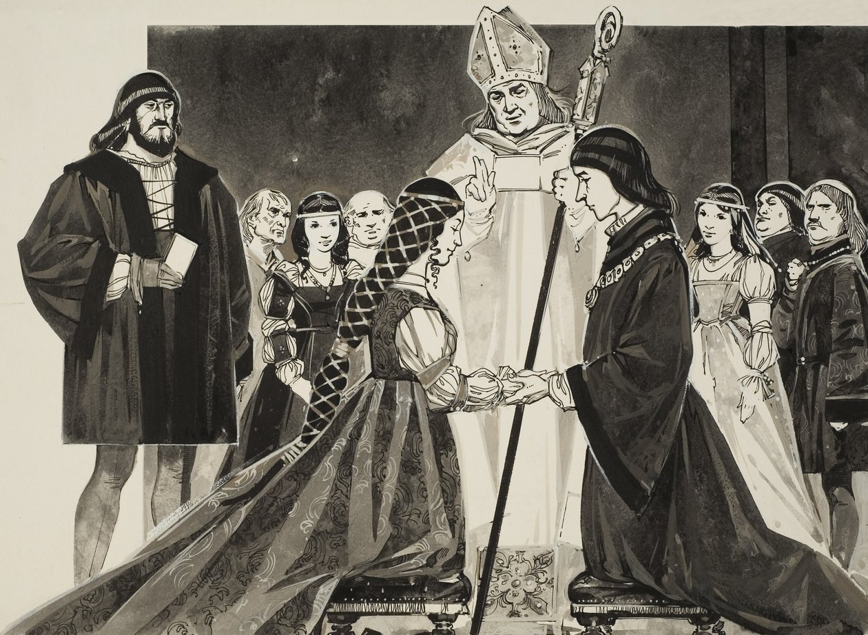 Marriage of Lucrezia Borgia (1480-1519) to the Duke Alfonso by Angus McBride