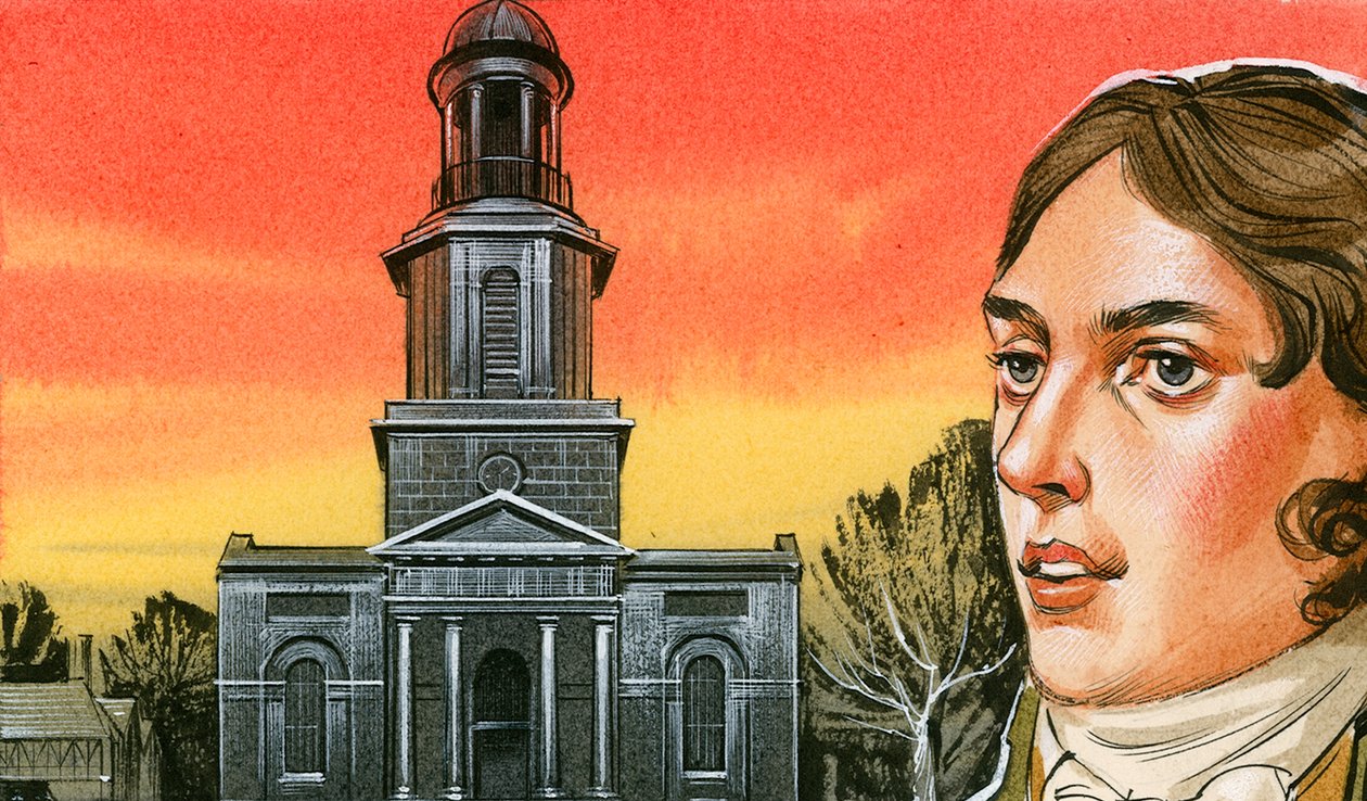 Samuel Taylor Coleridge in Front of St Chad