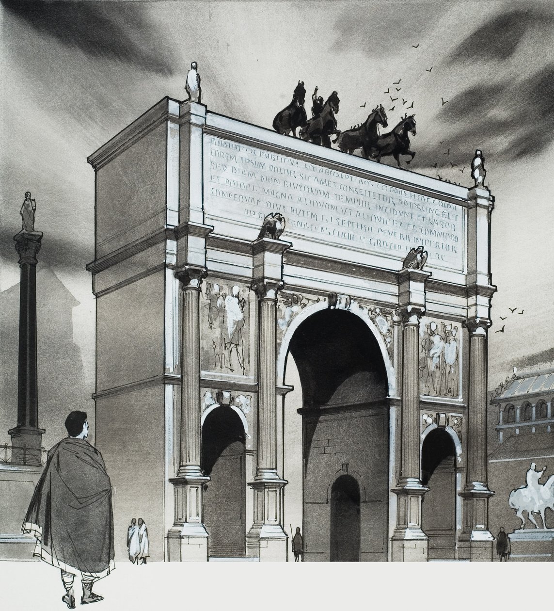 Triumphal Arch of Emperor Lucius Septimius Severus, Rome by Angus McBride