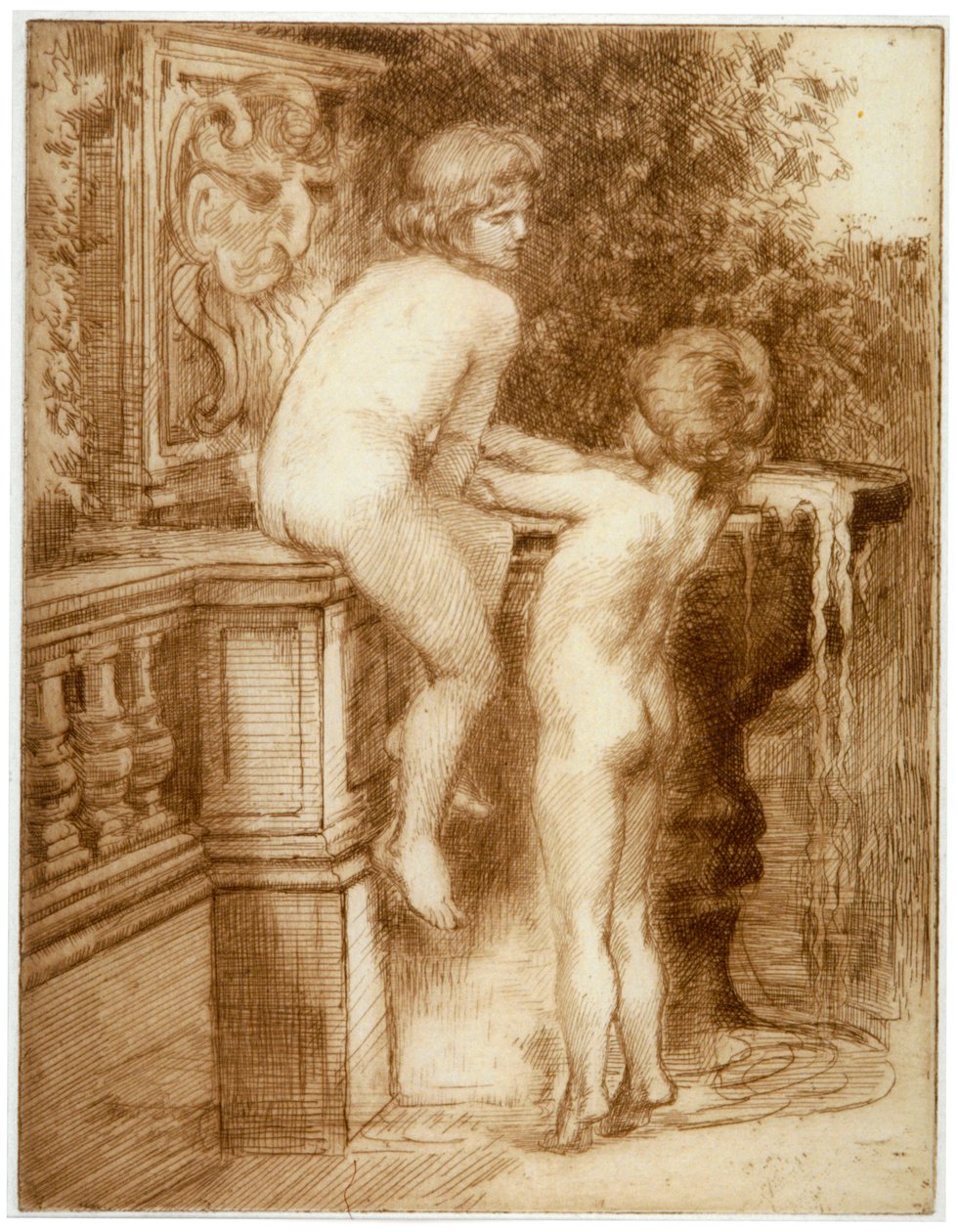 Two Boys at a Water Fountain, c. 1864-1930 by Anna Lea Merritt