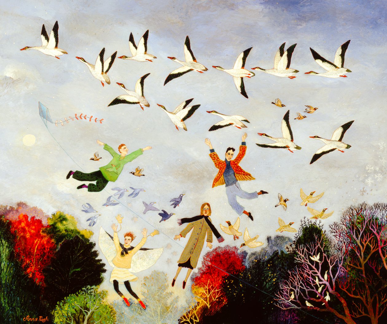 Trampolining in Winter by Anna Pugh