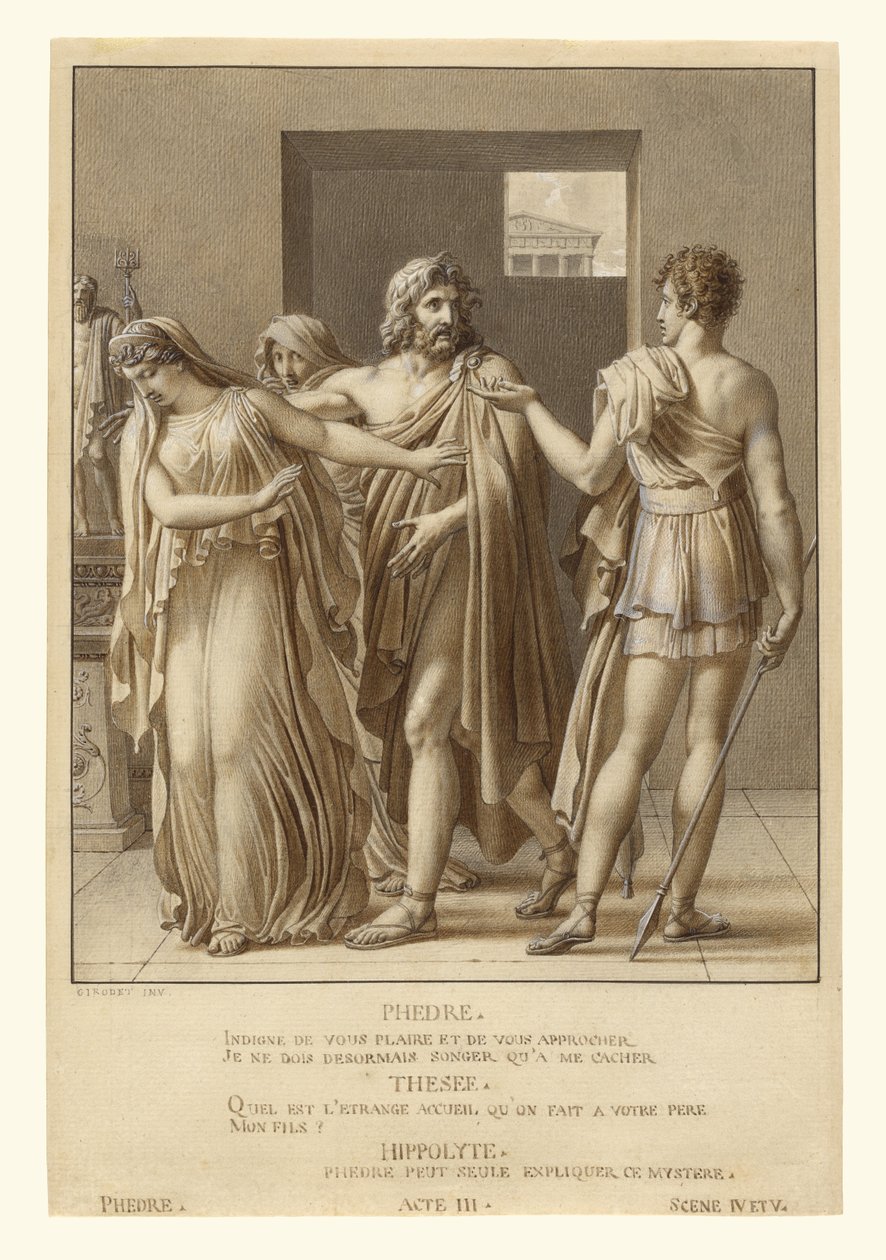 Phaedra Rejecting the Embraces of Theseus by Anne-Louis Girodet de Roucy-Trioson