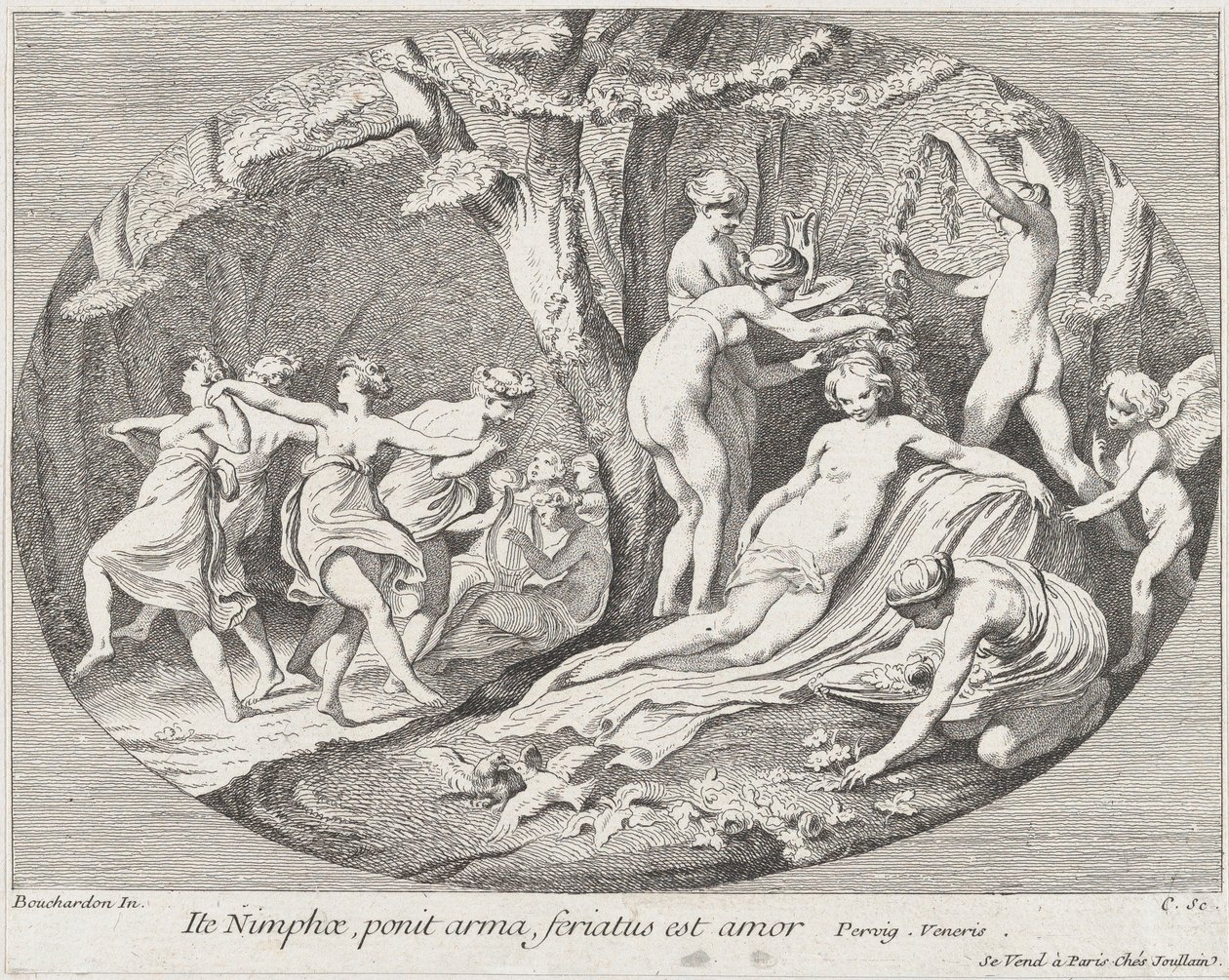Go Nymphs, who lay down their arms, Love is resting!, 1730-60 by Anne Claude Philippe de Caylus