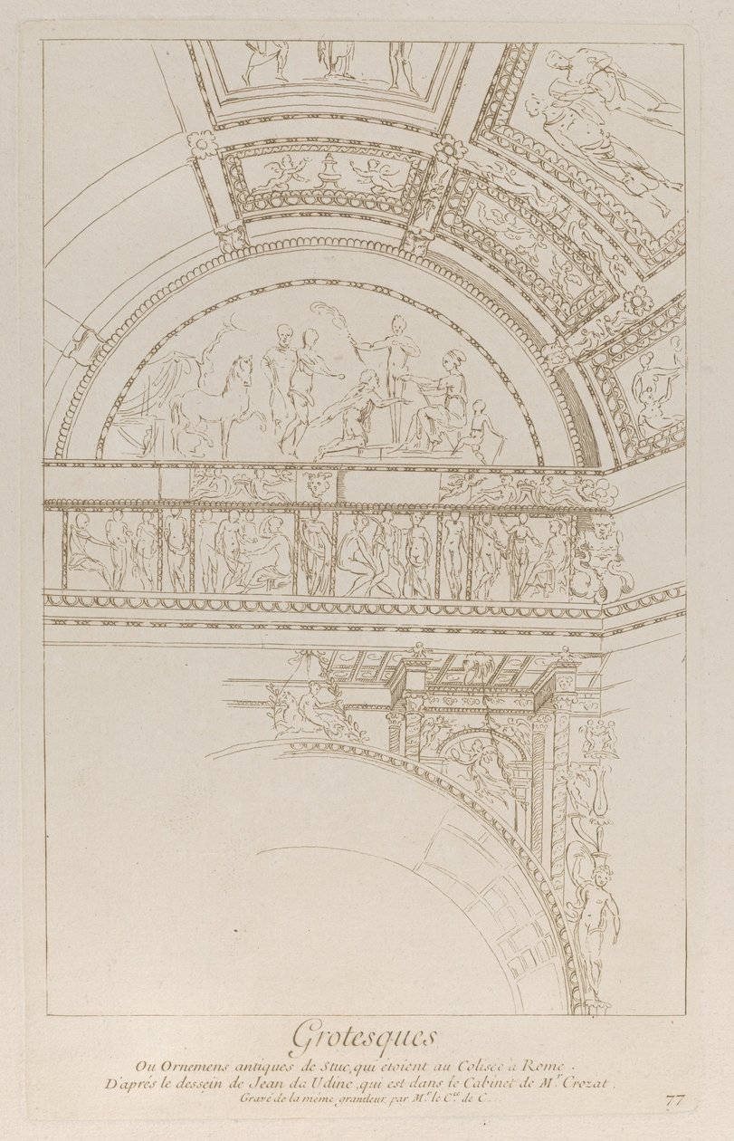 Grotesques: (detail) by Anne Claude Philippe de Caylus