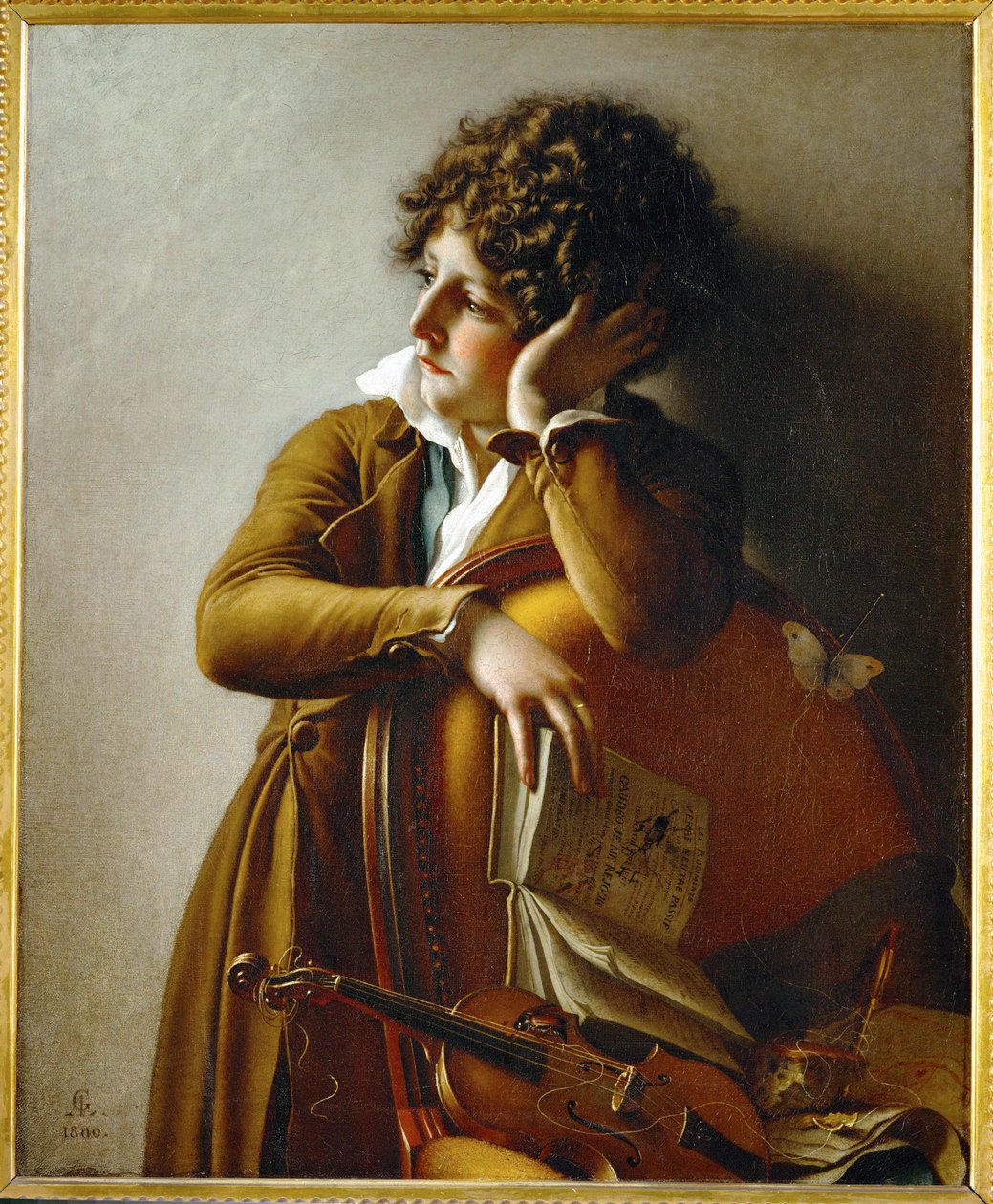 Portrait of Young Romainville Trioson by Anne Louis Girodet de Roucy-Trioson