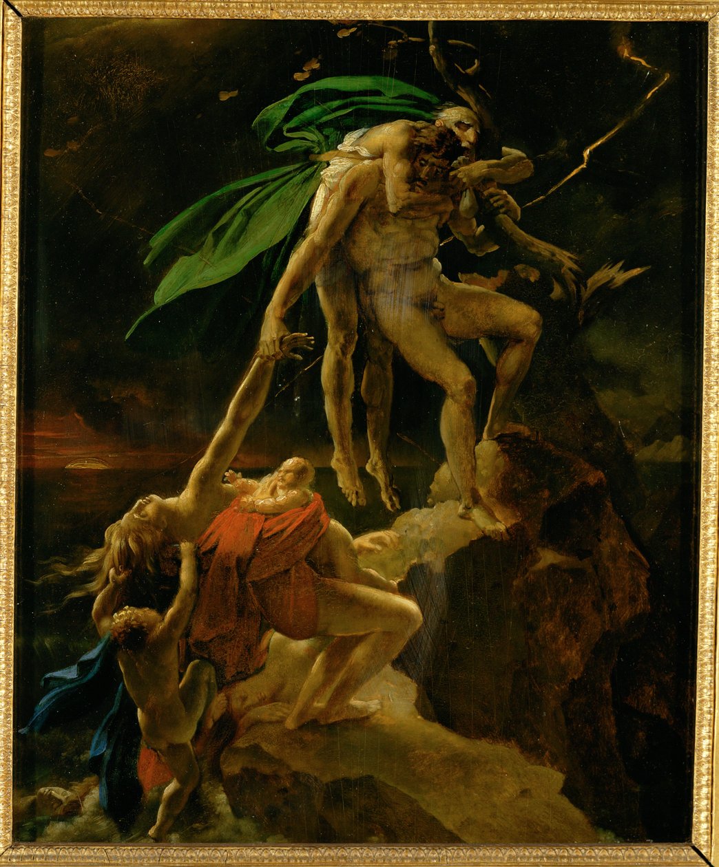 Scene from the Flood, Sketch, Salon 1814 by Anne Louis Girodet de Roucy-Trioson