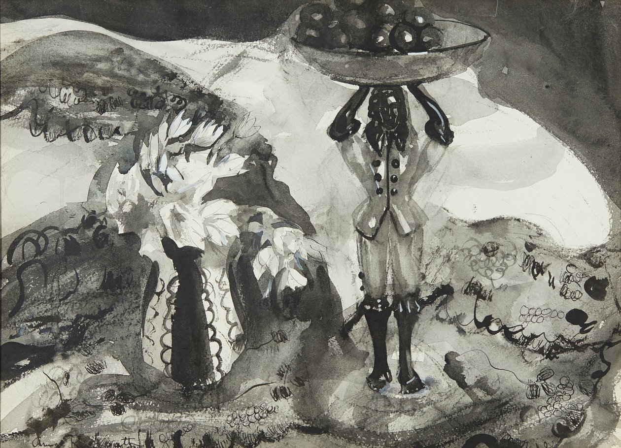 Still Life With Figurine by Anne Redpath: Fine art print