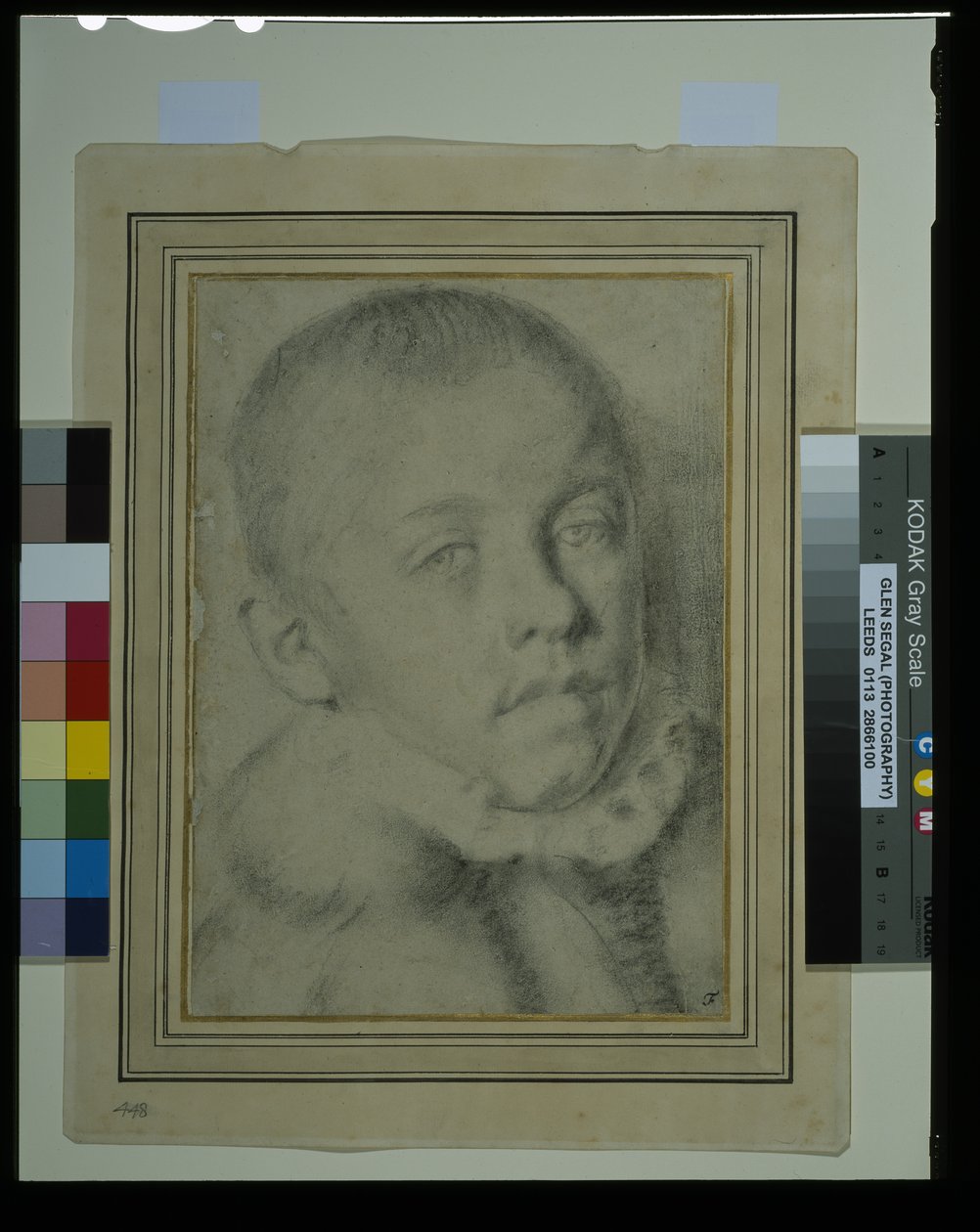 Portrait-head of a young boy by Annibale (follower of) Carracci