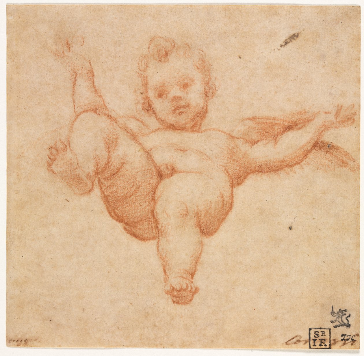 Flying Cupid by Annibale Carracci