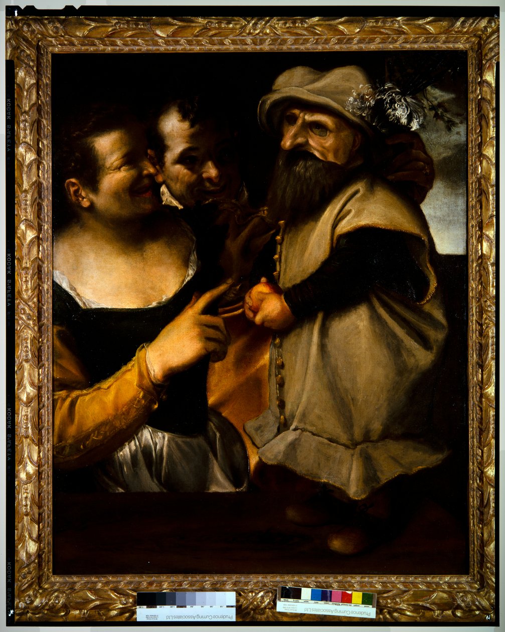 Man and Woman Admiring a Child in Masquerade Costume, c.1582-85 by Annibale Carracci
