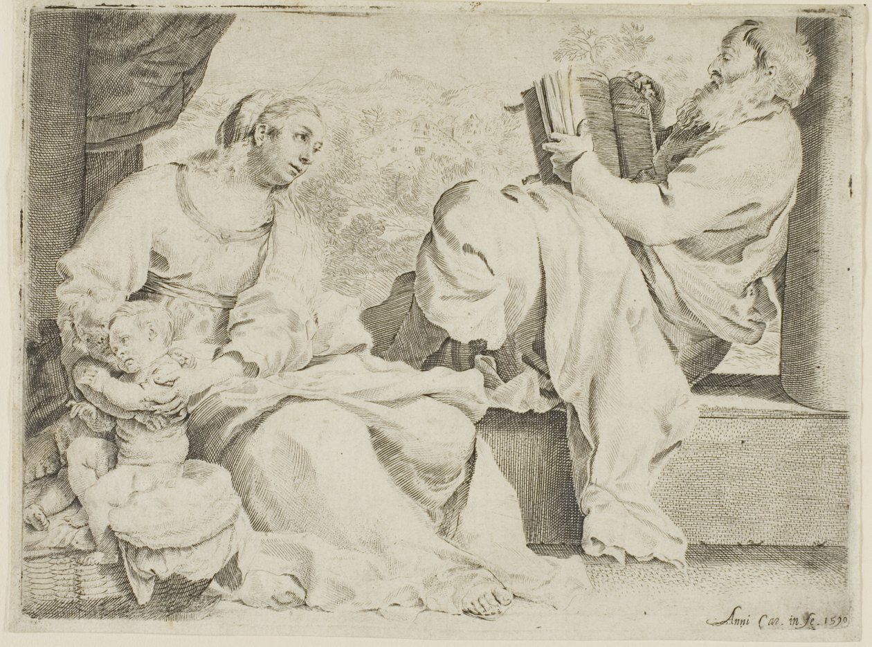 The Holy Family with Saint John the Baptist by Annibale Carracci