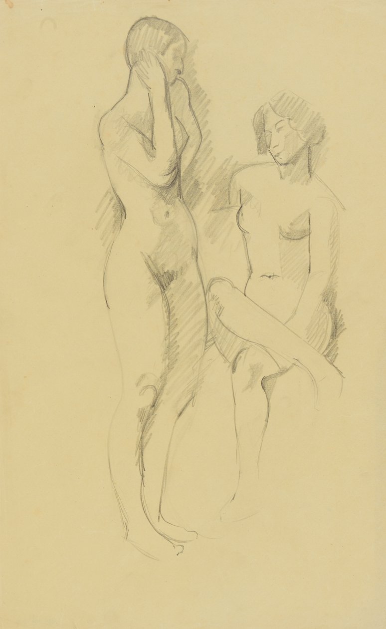 Two Female Nudes by Anny Dollschein