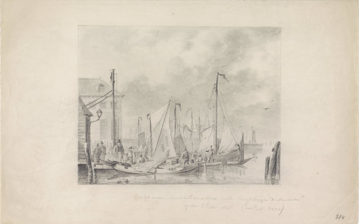 Arrival in Amsterdam of Refugees from the Flood, 1825 by Anonymous