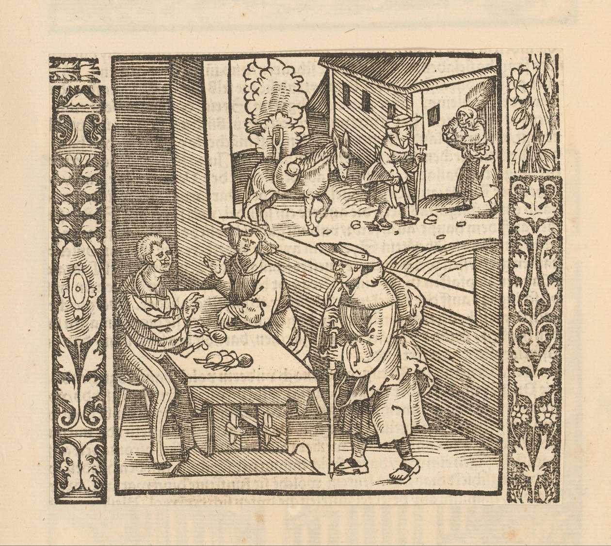 Arrival of Two Pilgrims in a Village by Anonymous