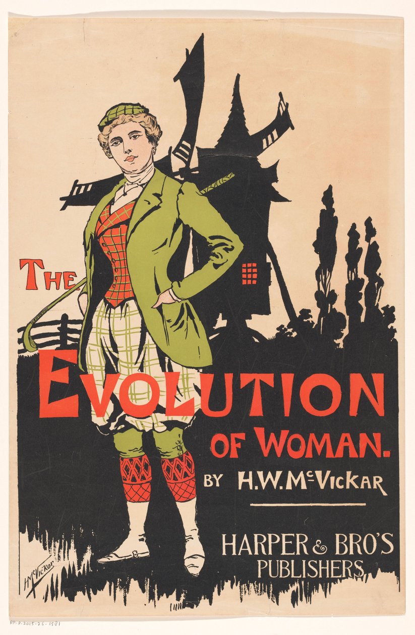 Advertising for The Evolution of Woman by Harry Whitney McVickar, 1896 by Anonymous