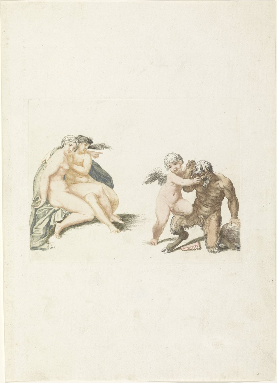 Cupid Punishing a Satyr by Anonymous