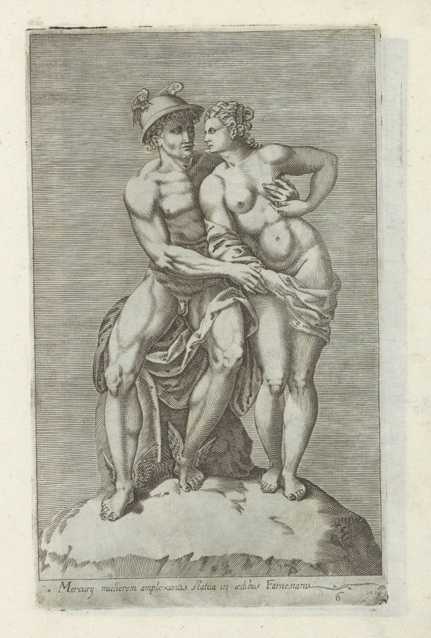 Sculpture Group with Mercury and a Goddess (Antique Sculptures in Rome) by Anonymous