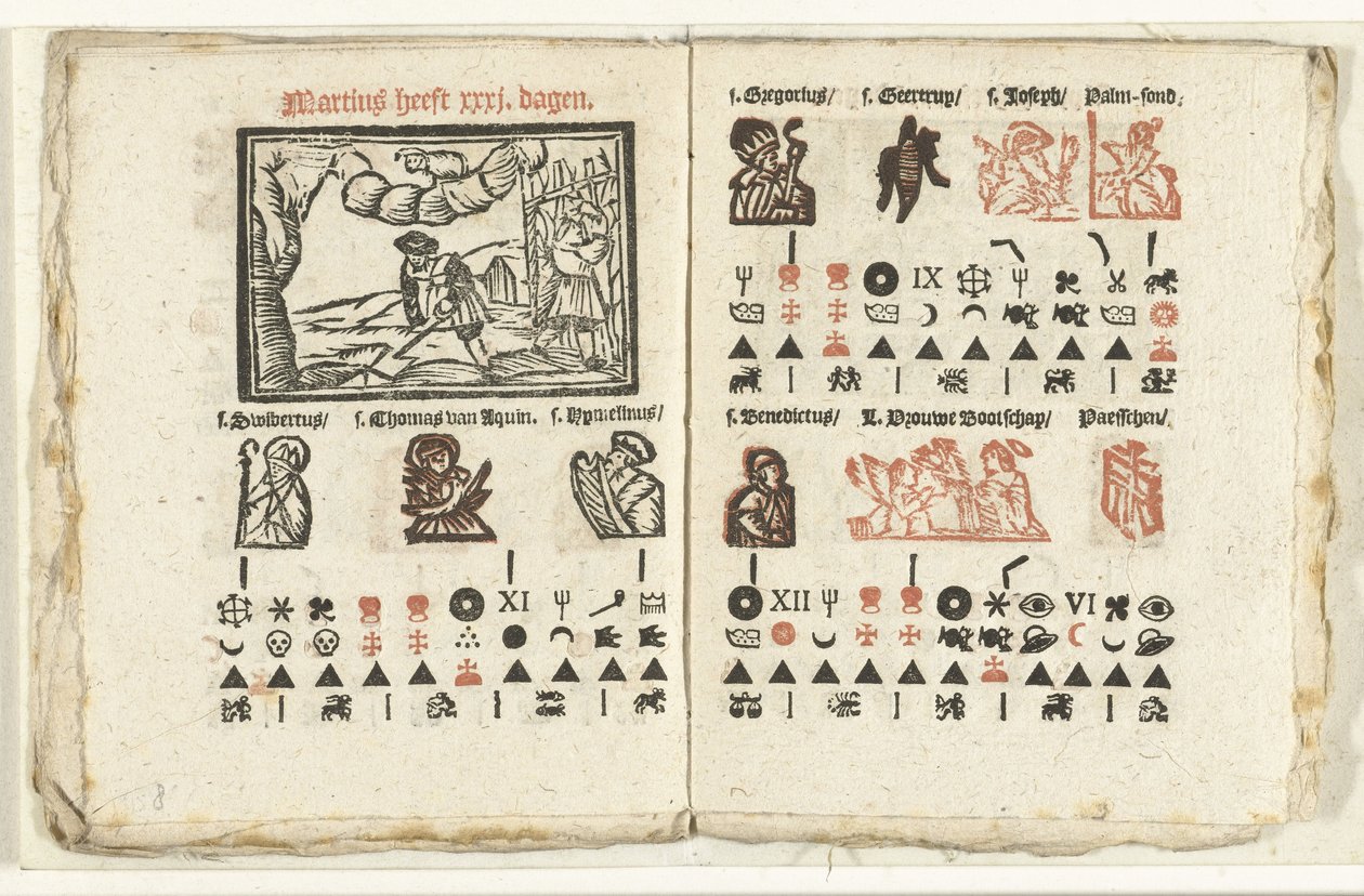 Pages with the Prediction for the Month of March, 1712 by Anonymous